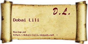 Dobai Lili névjegykártya