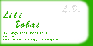 lili dobai business card